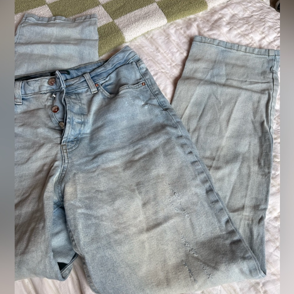 super high rise straight leg jeans